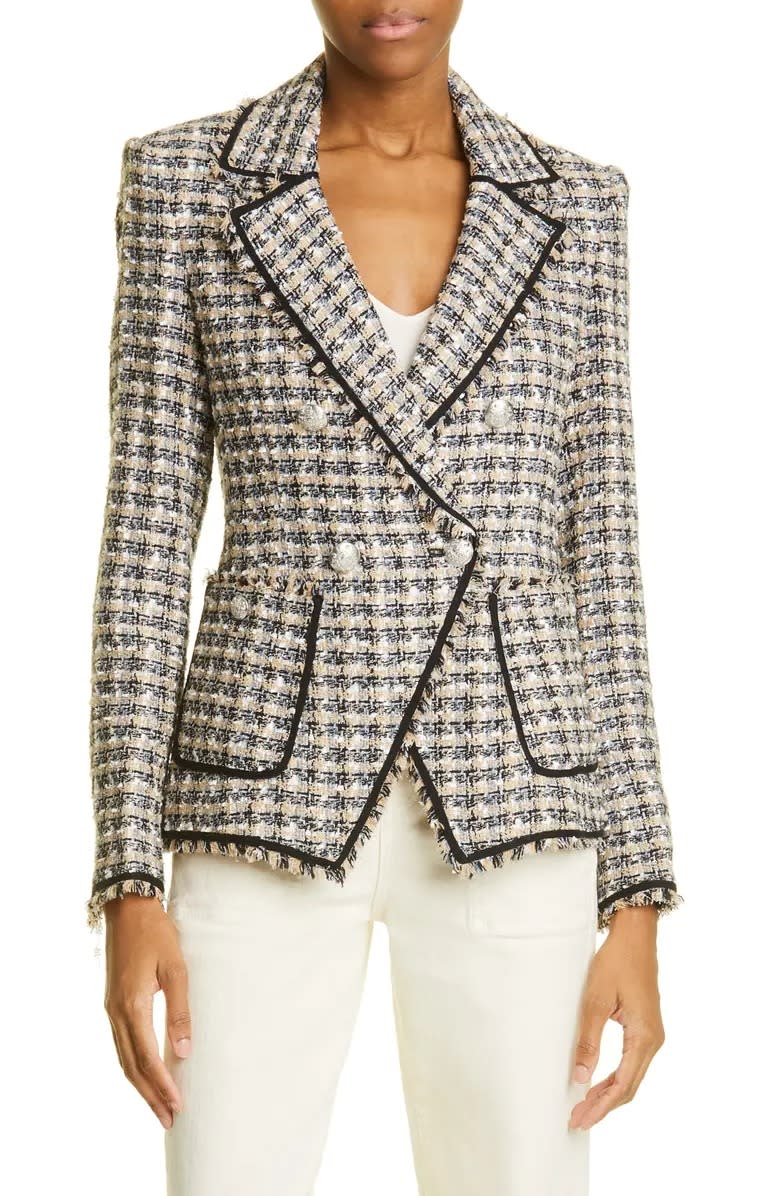 Veronica Beard Theron Houndstooth Blazer