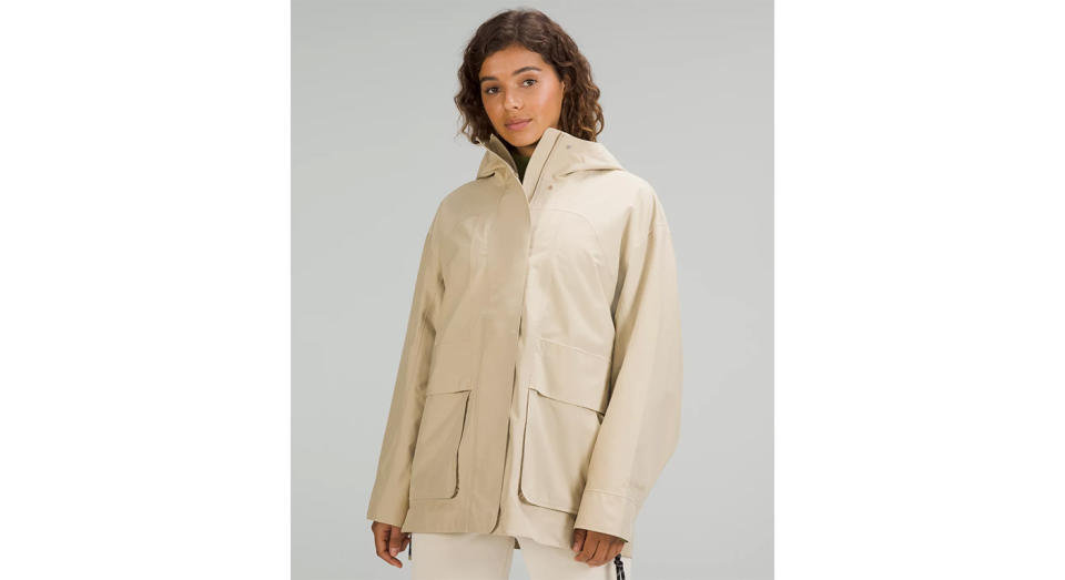 Oversized Hooded Rain Jacket
