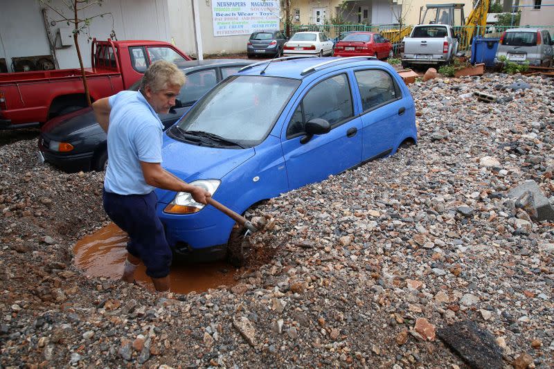 Heavy floods on the island of Crete