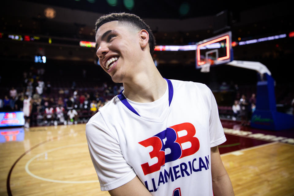 LAS VEGAS, NEVADA - MARCH 31: LaMelo Ball smiles after the Big Baller Brand All American Game at the Orleans Arena on March 31, 2019 in Las Vegas, Nevada. (Photo by Cassy Athena/Getty Images)