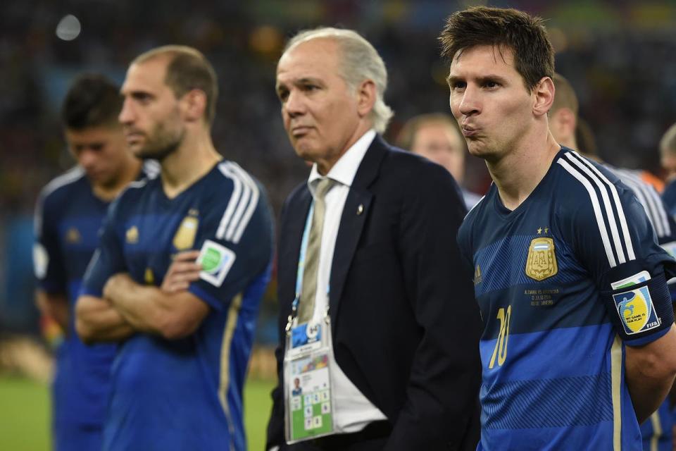 La frustración tras perder la final del Mundial 2014 con Alemania, pero Alejandro Sabella sabía que ese plantel lo había dado todo