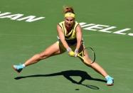 Mar 19, 2017; Indian Wells, CA, USA; Svetlana Kuznetsova (RUS) during her match against Elena Vesnina (not pictured) in the women's final in the BNP Paribas Open at the Indian Wells Tennis Garden. Vesnina won 6-7, 7-5, 6-4. Mandatory Credit: Jayne Kamin-Oncea-USA TODAY Sports