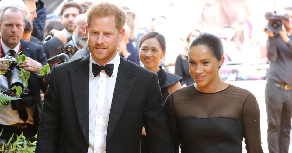 Meghan Markle and Prince Harry Red Carpet The Lion King Premiere