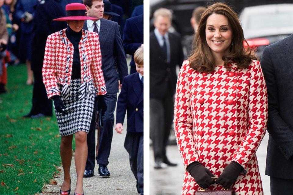 Red-and-White Houndstooth Check