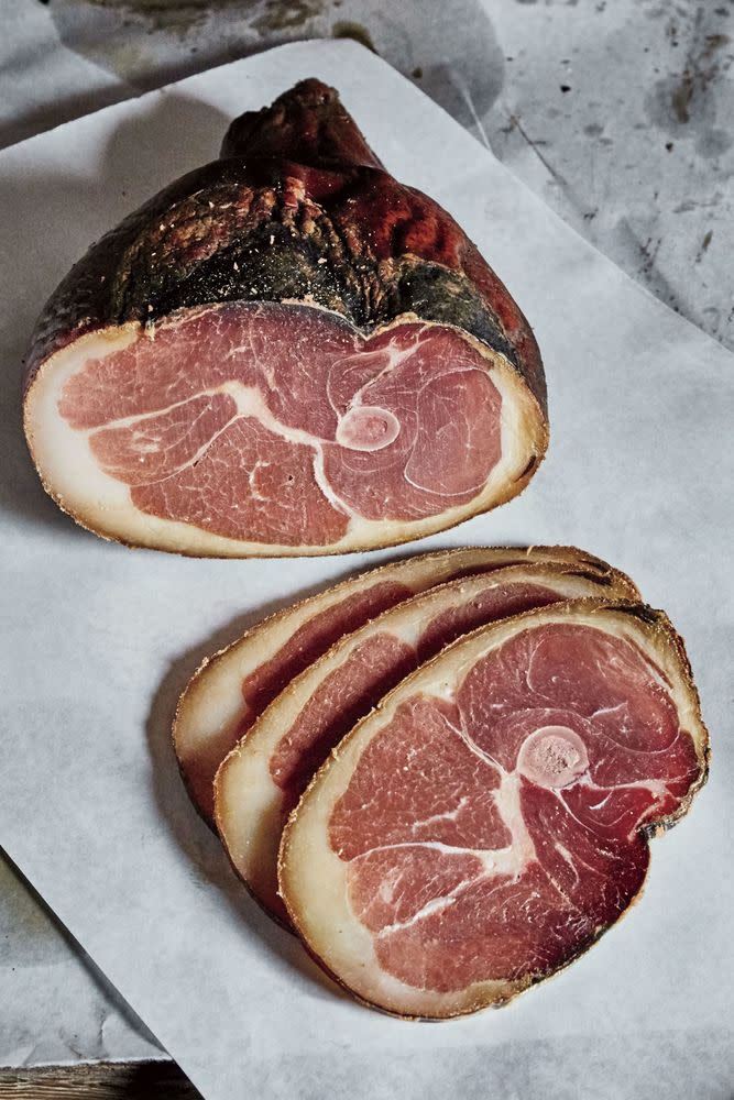 The Old Mill Store sells ham by the pound and in sandwiches. The hams are shipped around the country