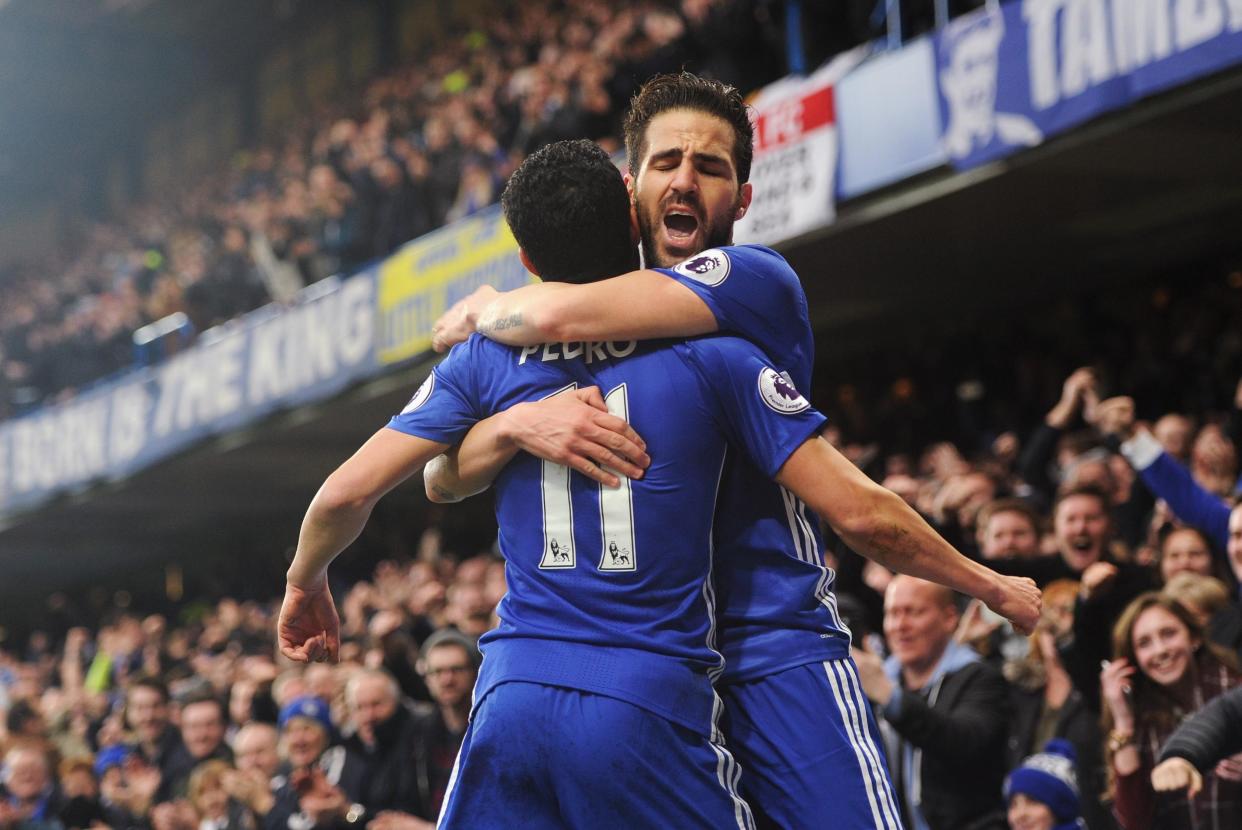 Pedro and Fabregas both found the net for Chelsea: Getty