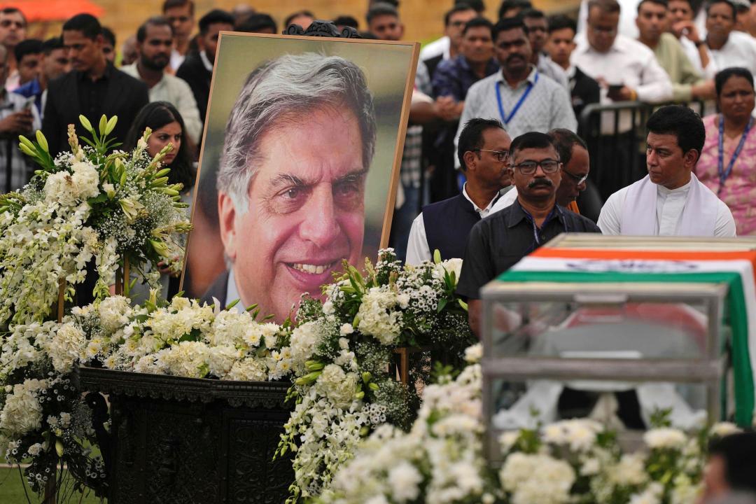 People pay homage to Indian business leader Ratan Tata who died on Wednesday night.