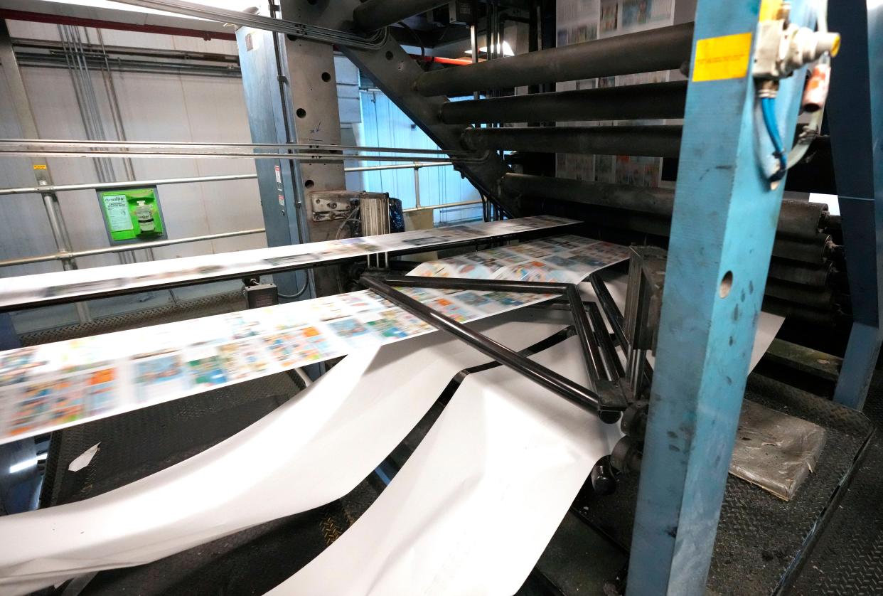 The press runs at the Milwaukee Journal Sentinel Burnham printing and distribution center at 4101 W. Burnham St. in West Milwaukee on Thursday, May 5, 2022. The last issues to be printed at the facility will be on May 15, for May 16 editions. 