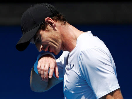 FILE PHOTO: Tennis - Australian Open - Melbourne Park, Melbourne, Australia - January 12, 2019 - Britain's Andy Murray trains. REUTERS/Edgar Su/File Photo