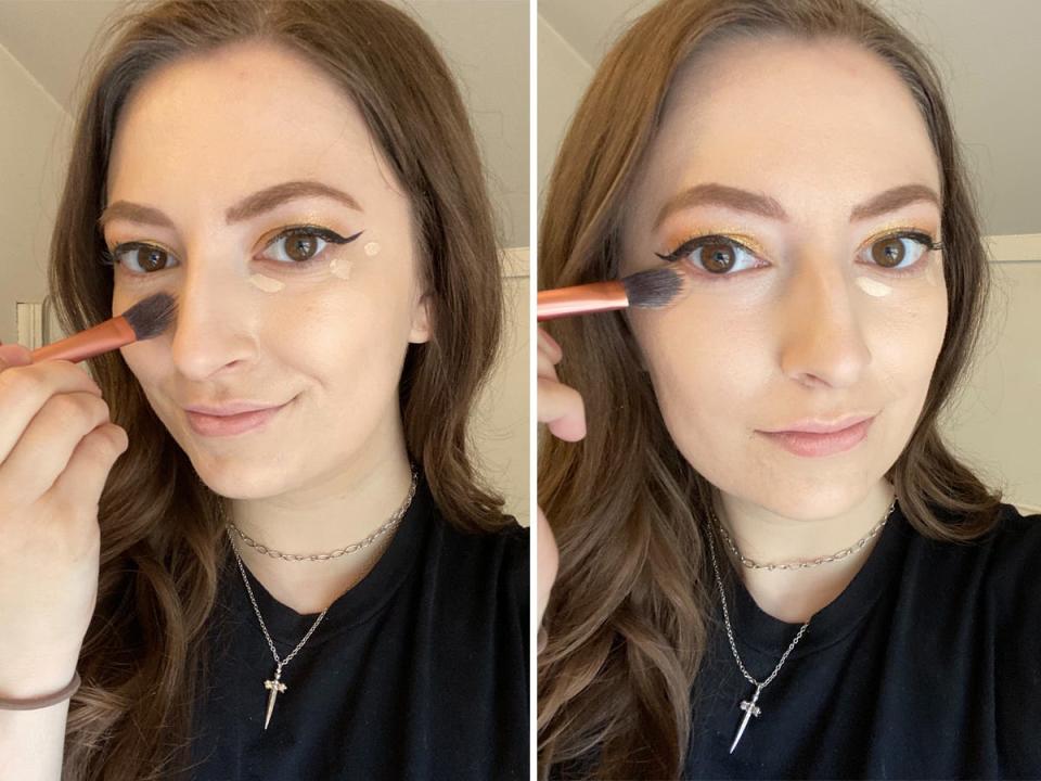 Reporter Amanda Krause uses the Real Techniques Brightening Concealer brush.