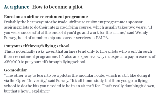 At a glance | How to become a pilot