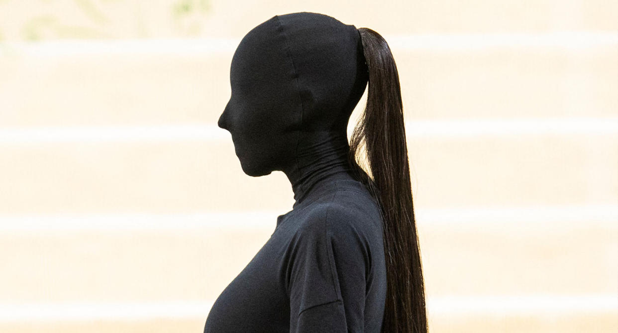 Wondered what was under Kim Kardashian's mask? You're not alone. (Getty Images) 