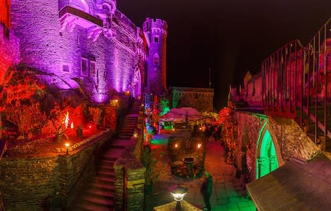 Rheinstein castle lit up for Christmas - Credit: Michael Leukel