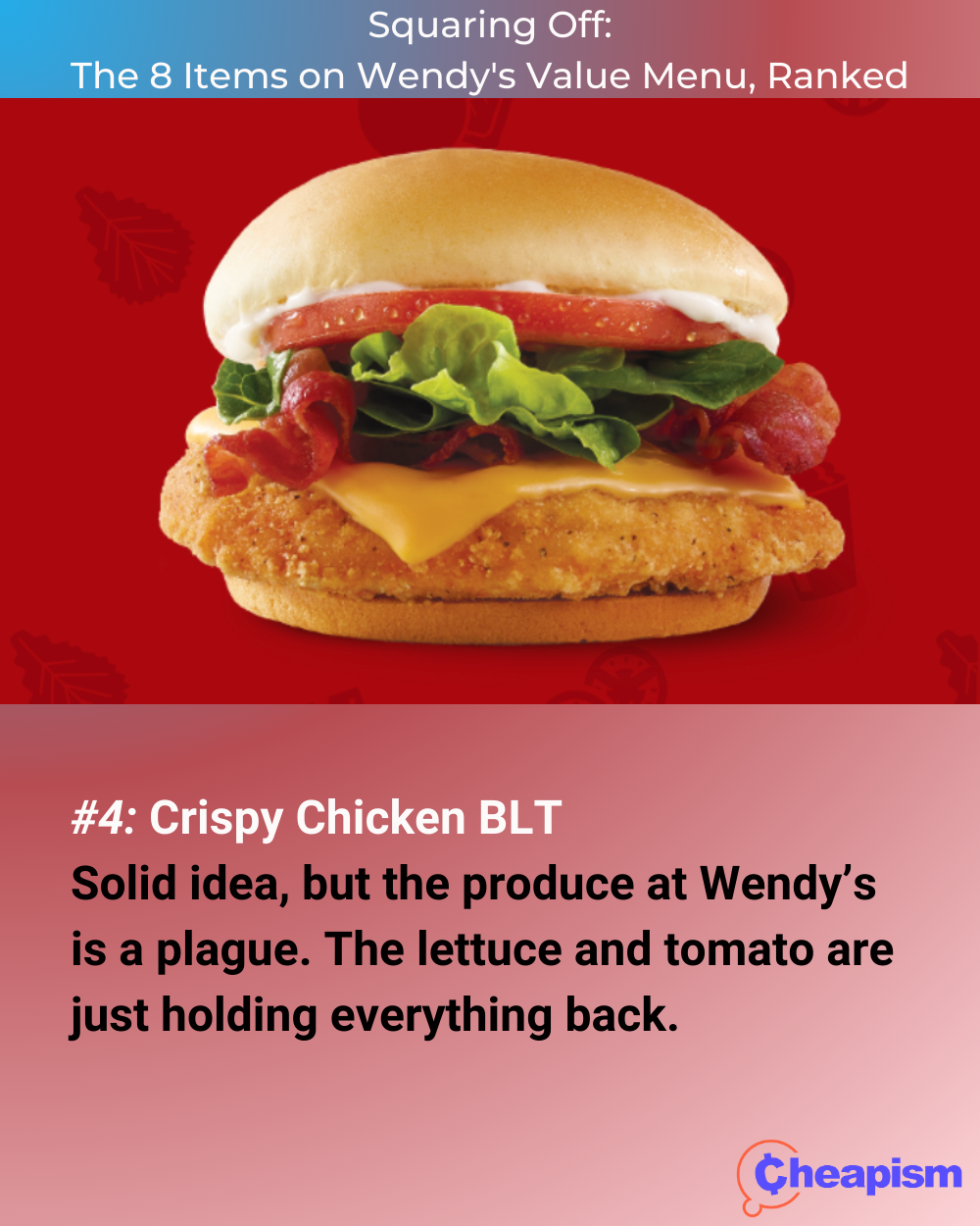 Wendy's Crispy Chicken BLT