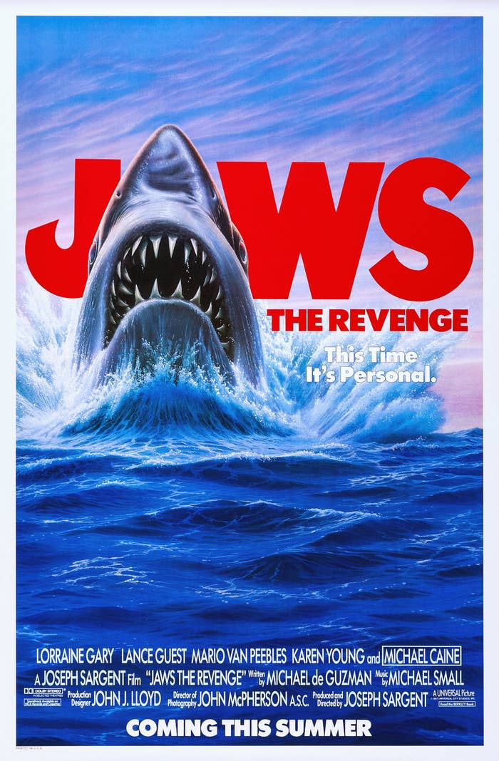 poster for movie with picture of shark and tagline "this time it's personal"