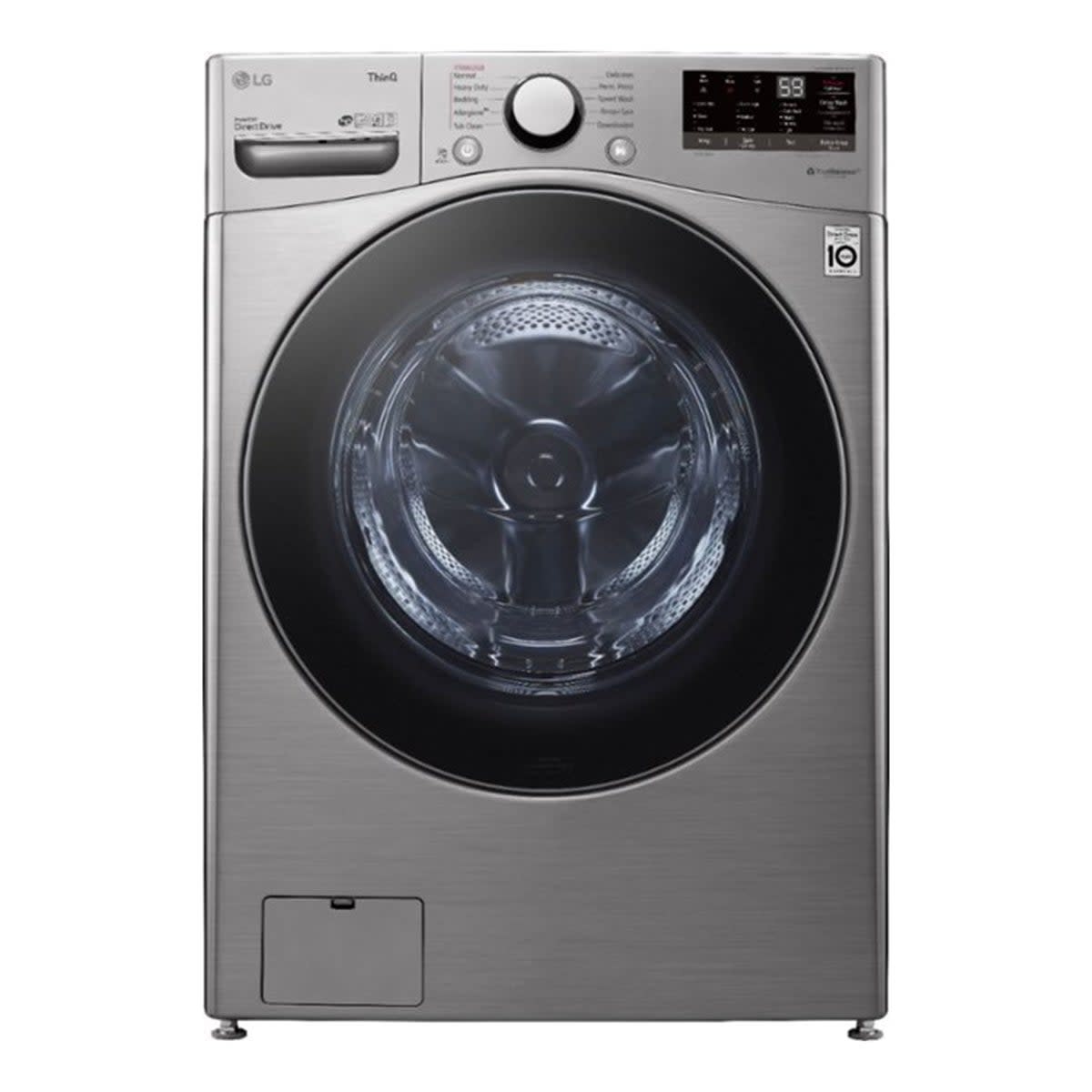 LG - 4.5 Cu. Ft. 10-Cycle High Efficiency Front-Load Washer with Steam and Built-In Intelligence