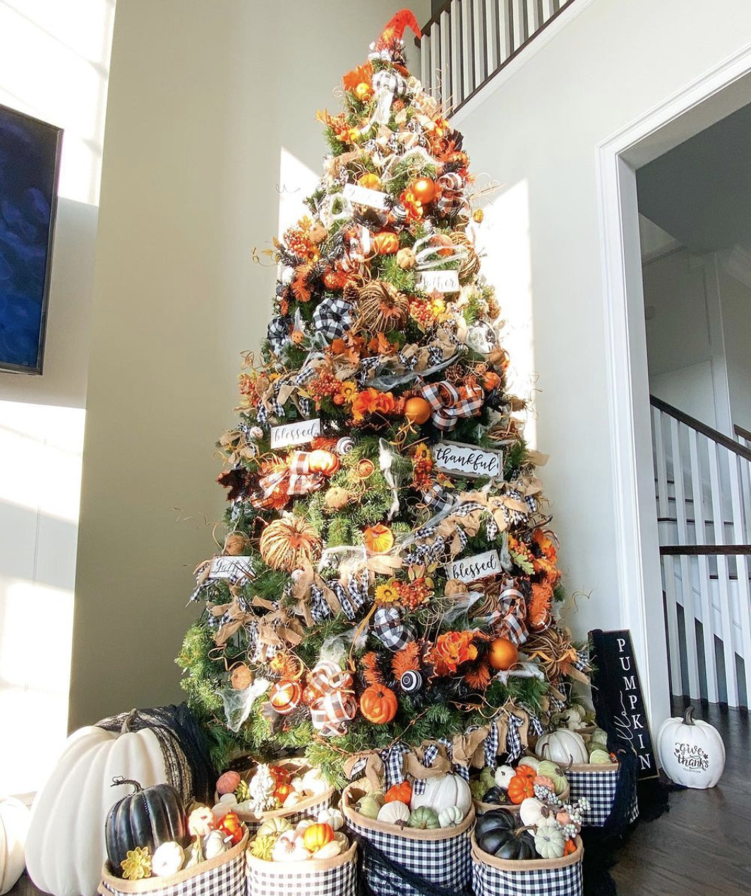 a christmas tree with presents