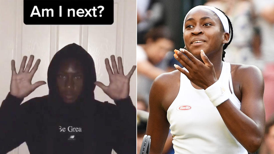 Teen star Cori Gauff has delivered a powerful message on Twitter after the protests over police brutality in the US. (Images: Twitter/Getty Images)