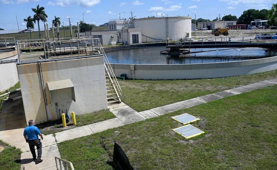 Bradenton City Manager Rob Perry during a tour of the Bradenton Water Reclamation facility on March 26, 2024. Records say that a lack of staff and experience at the City of Bradenton’s wastewater treatment plant has led to numerous sewage spills in recent months, including a 1.2. million-gallon spill in February that polluted the Manatee River.