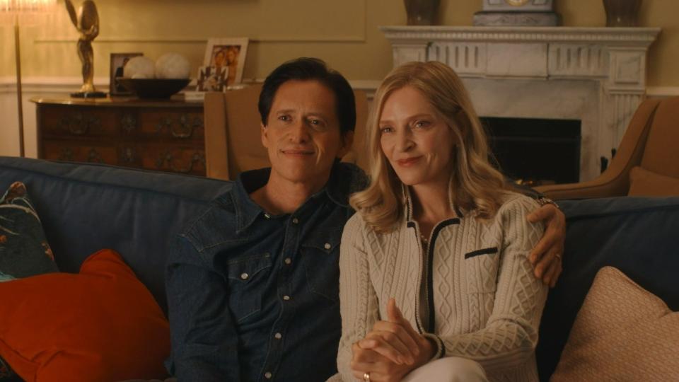 Clifton Collins Jr. and Uma Thurman in Red, White and Royal Blue