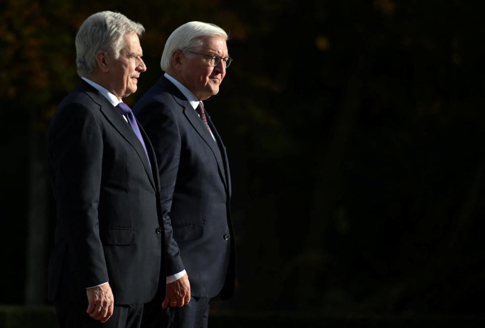 Saul Niinistö und Frank-Walter Steinmeier in Bonn.