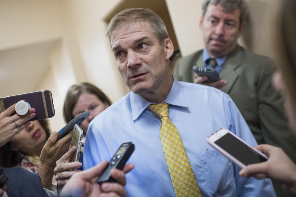 Rep. Jim Jordan (R-Ohio), possibly the next speaker of the House, has been accused of failing&nbsp;to report known sexual abuse of athletes by the team doctor when Jordan was&nbsp;a wrestling coach at Ohio State&nbsp;University. (Photo: Tom Williams / Getty Images)