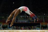 <p>Simone Biles won a few gold medals - four to be exact - becoming the first U.S. gymnast to win four golds in the same games. (Getty) </p>