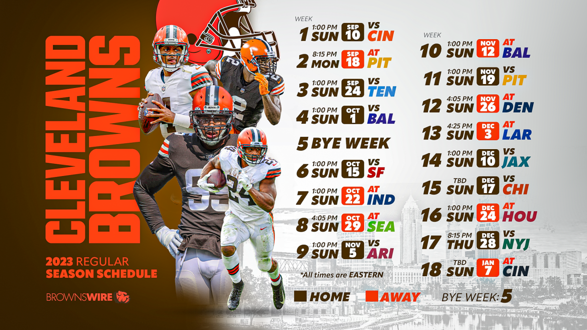 Browns The 2023 schedule has arrived