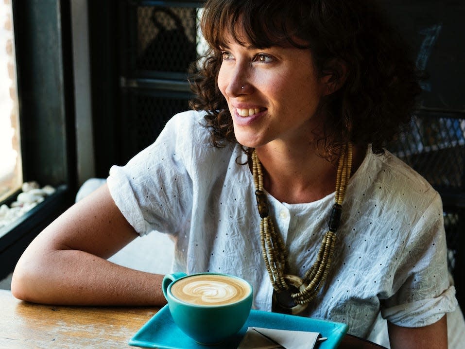 woman meeting coffee