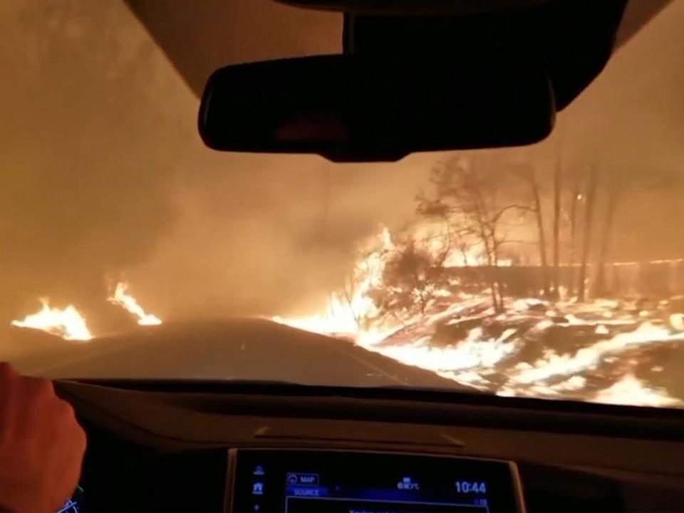 California wildfires: Paradise resident films escape from blaze