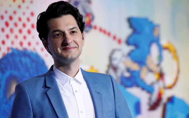 FILE PHOTO: Cast member Schwartz poses at the premiere of "Sonic the Hedgehog" in Los Angeles