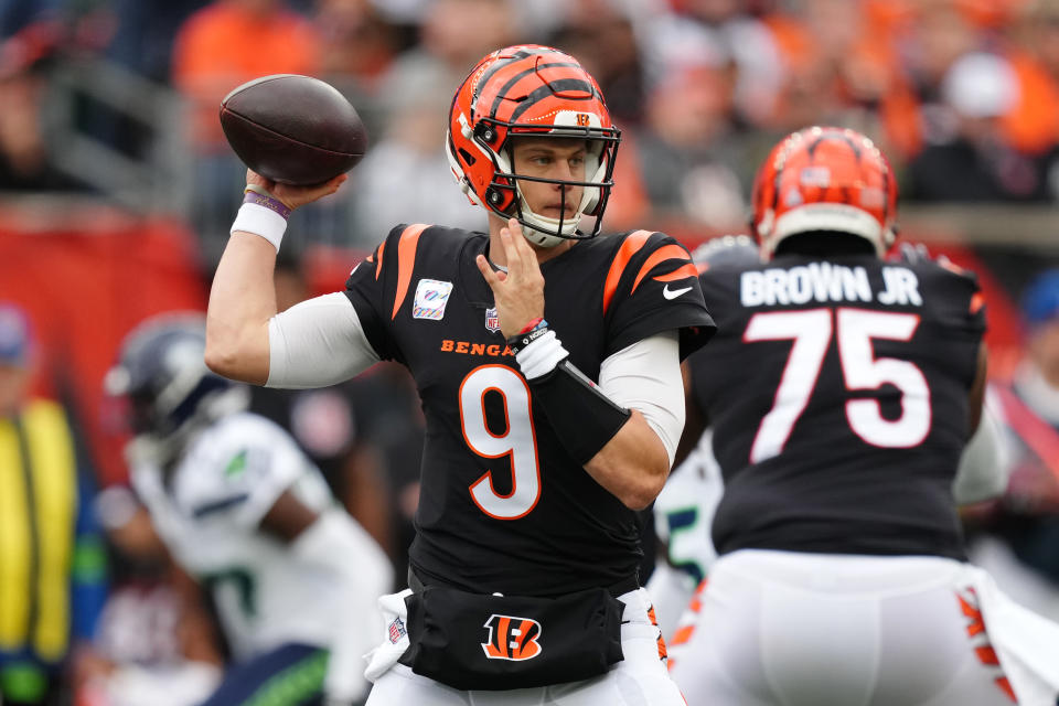 Joe Burrow and the Bengals defense came up huge to beat the Seahawks. (Dylan Buell/Getty Images)