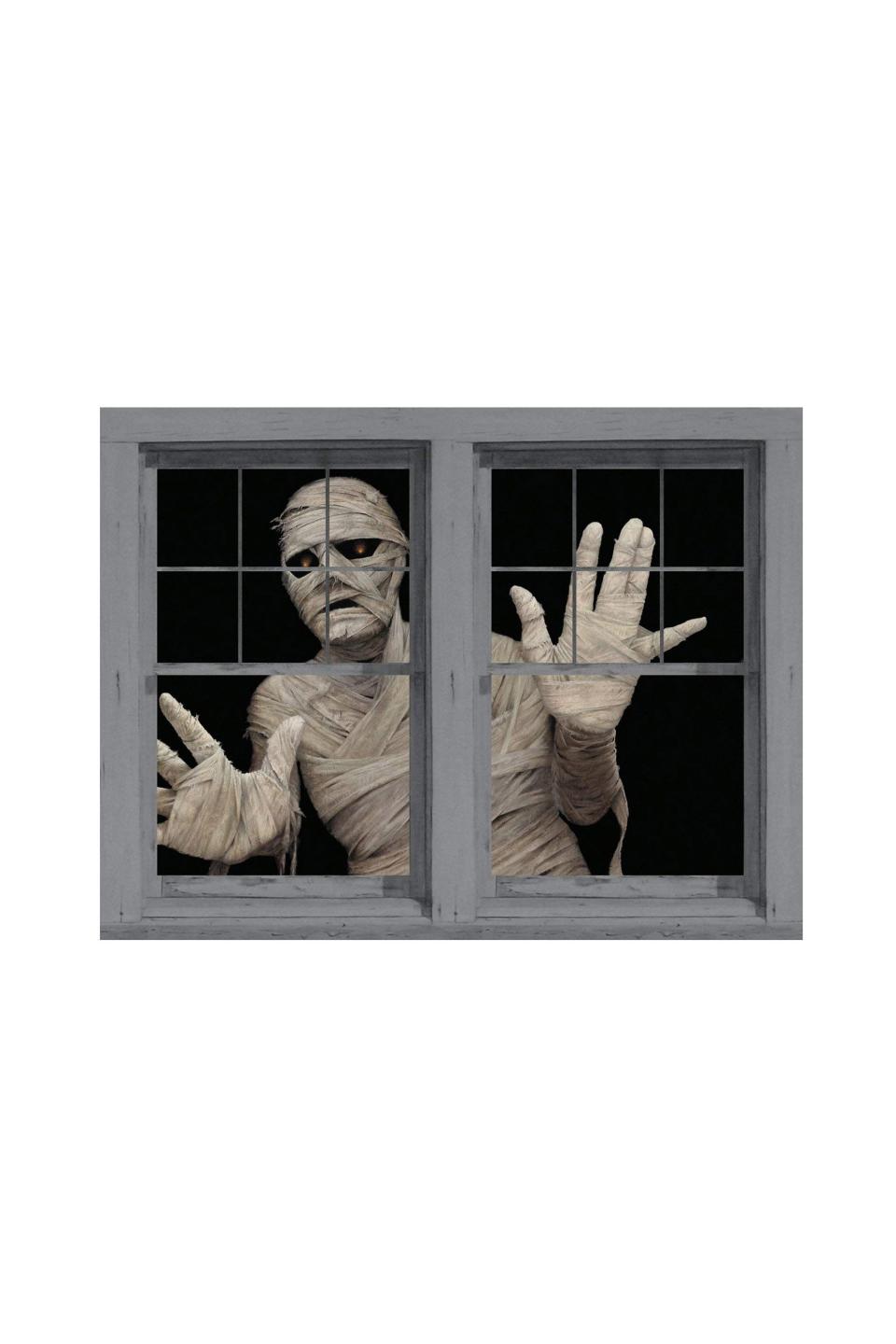 Menacing Mummy Halloween Window Decoration