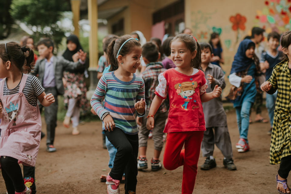 Refugee children at play at the Cisarua Refugee Learning Centre in Cisarua, Indonesia in 2016. PHOTO: Kenneth Lee