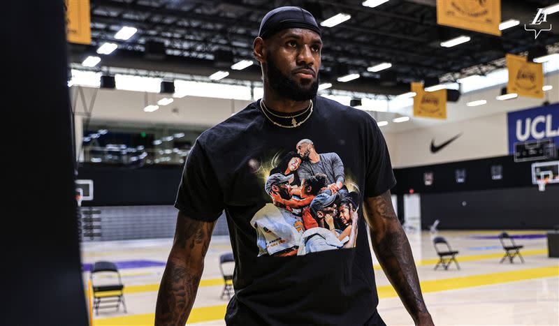 湖人將能在不被聯盟開罰的情況下輪休「詹皇」LeBron James。（圖／翻攝自湖人官方推特）