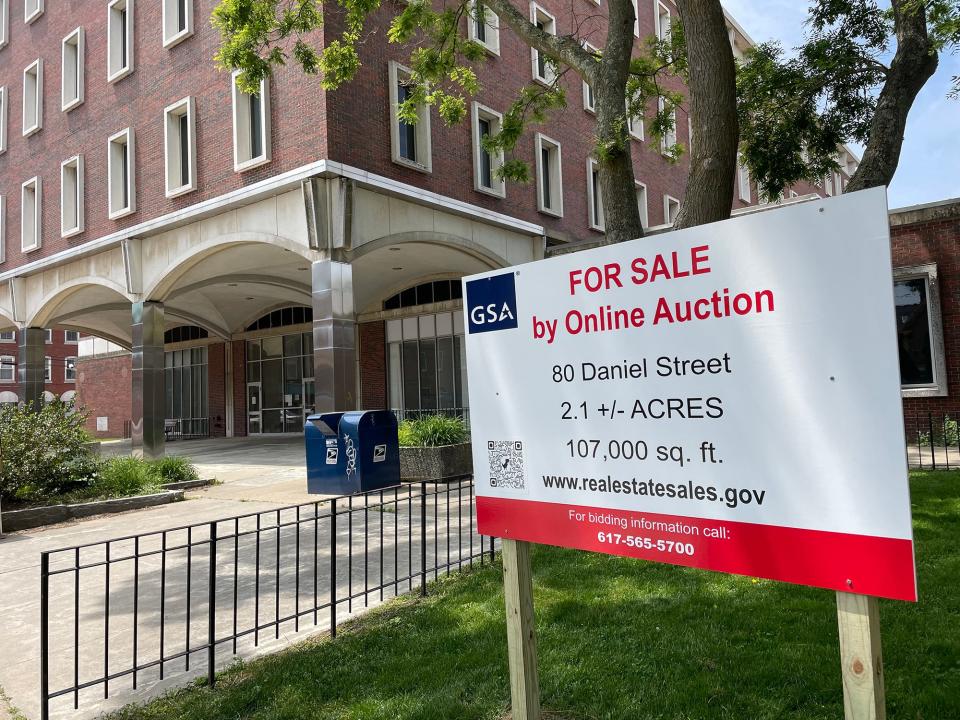 The McIntyre federal building on Daniel Street in Portsmouth is for sale in an online auction.