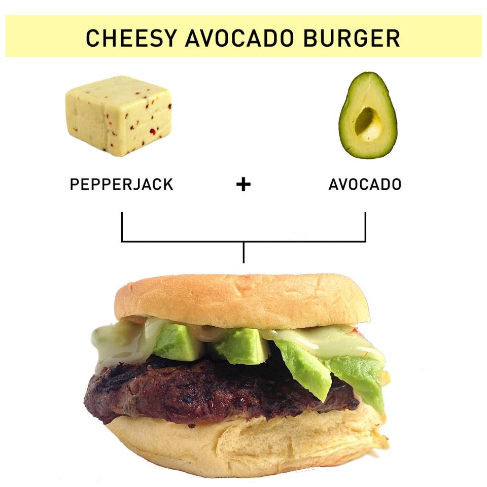 39. Cheesy Avocado Burger