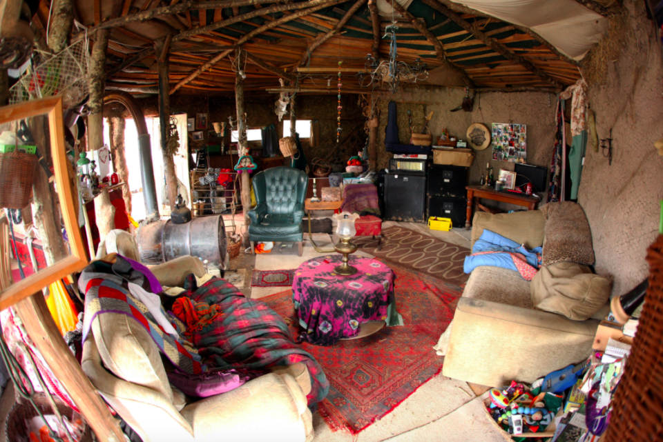 <em>The couple say they built the hut because they have an allergy to modern life (SWNS)</em>