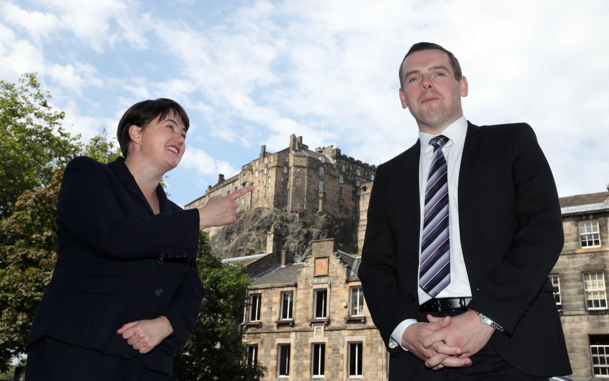 Ruth Davidson with Douglas Ross -  Andrew Milligan/PA