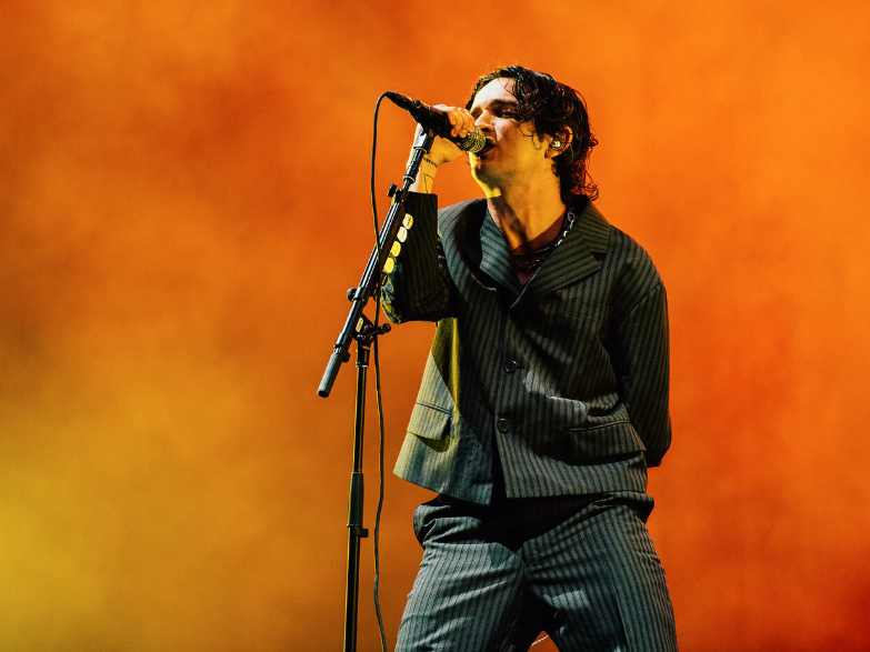 The right side of simpering: Matt Healy of The 1975 at Reading Festival 2019: Charles Reagan