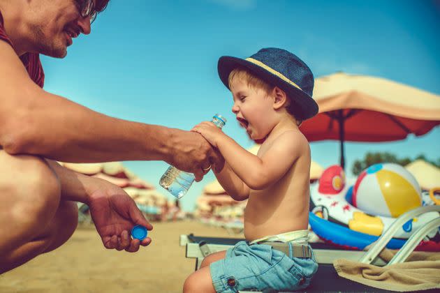 Eating well and hydrating are important to keeping kids -- and yourself -- healthy while on vacation.