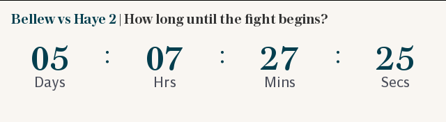 Bellew vs Haye 2 | How long until the fight begins?