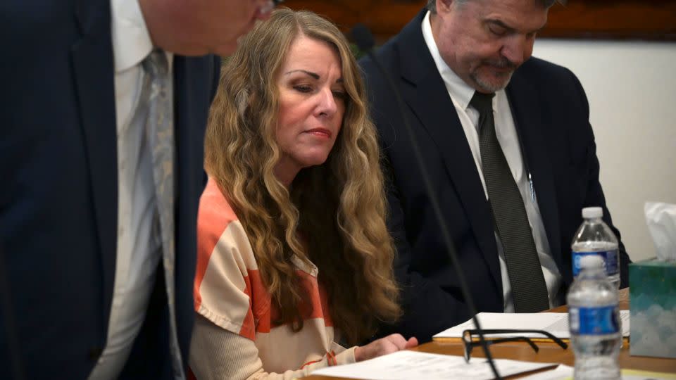 Lori Vallow Daybell looks at notes during her sentencing hearing at the Fremont County Courthouse in St. Anthony, Idaho, on  Monday, July 31, 2023.  - Tony Blakeslee/Pool/East Idaho News