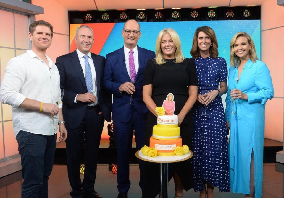 Sunrise stars farewell samantha armytage