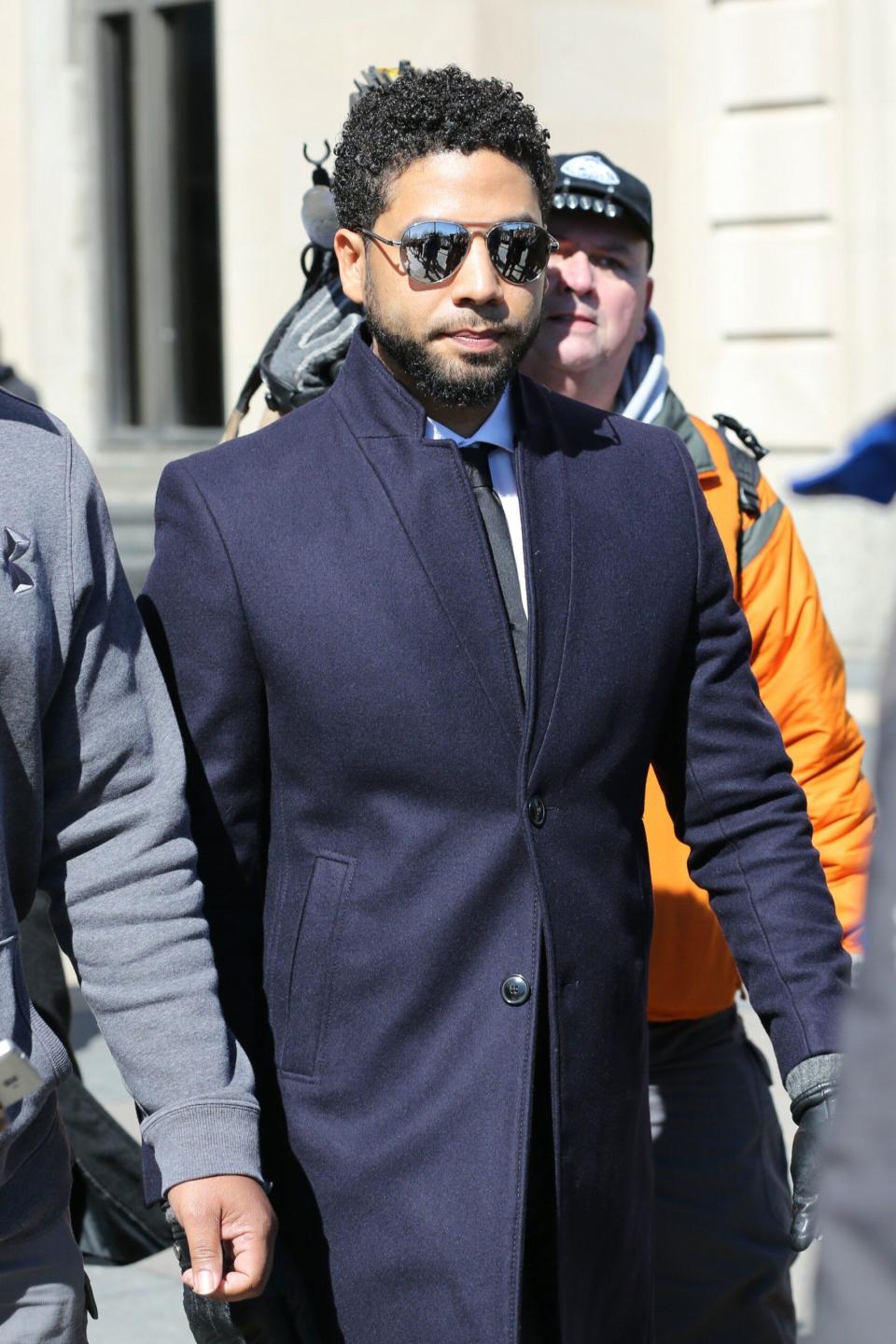 Jussie Smollett leaves court after all charges dropped