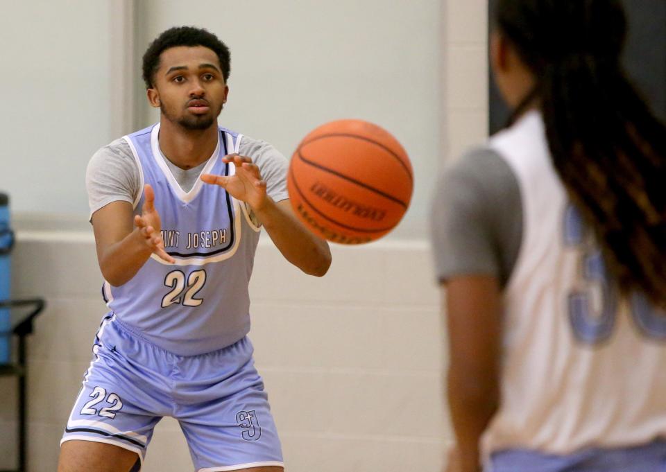 South Bend Saint Joseph senior guard Tyler Brown was told he'd never play basketball again after being shot in the head in October 2021.