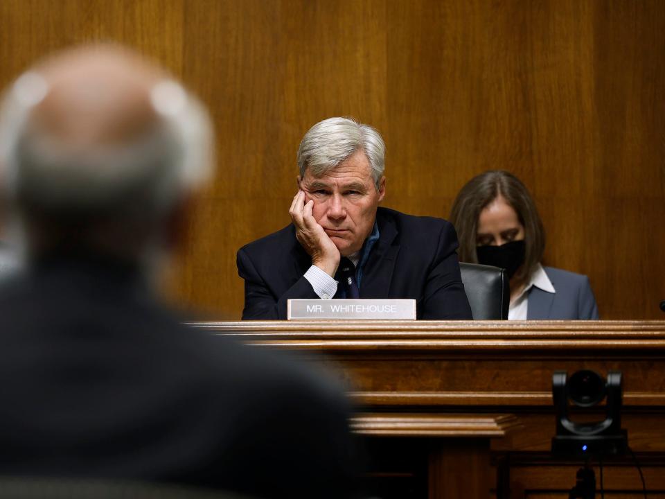 Democratic Sen. Sheldon Whitehouse of Rhode Island led the complaint against Cruz and Hawley.