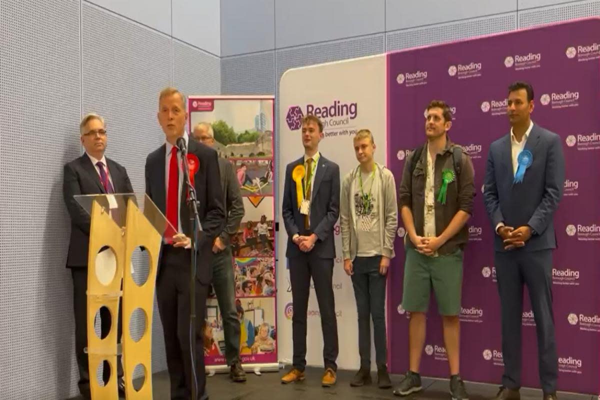 Matt Rodda at the count in Reading Central <i>(Image: NQ)</i>