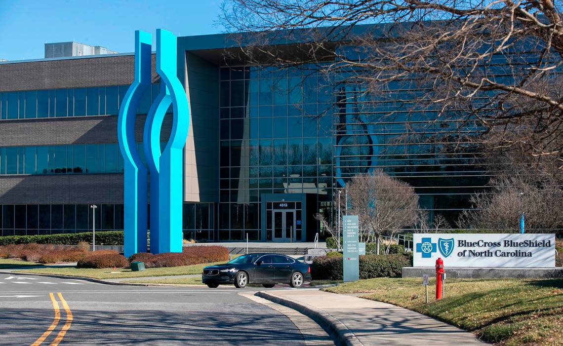 The Blue Cross Blue Shield of North Carolina campus on University Drive in Durham, N.C. on Friday, January 6, 2023.