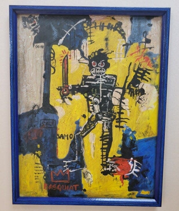 The fake Basquiat painting for sale at Danieli Fine Art for $12 million.